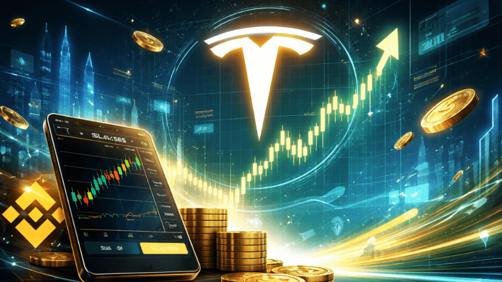 إدراج وتداول سهم TSLA على منصة Binance