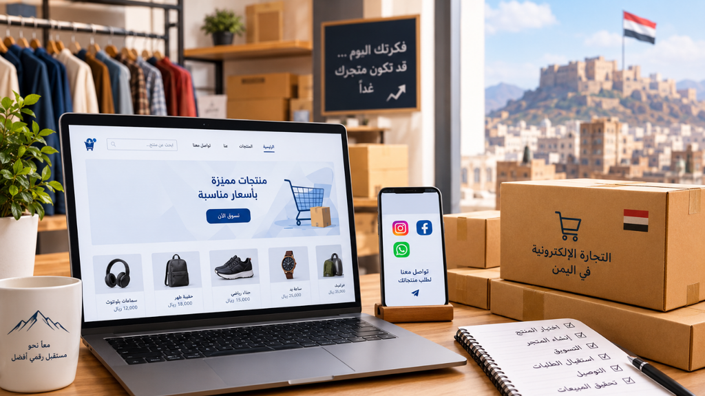 التجارة الإلكترونية في اليمن خطوة بخطوة